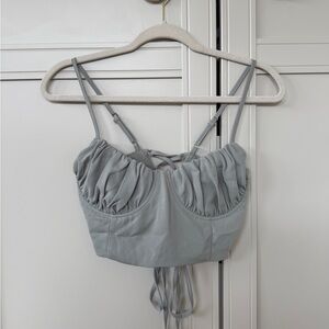 Bustier Top with Lace Up Back